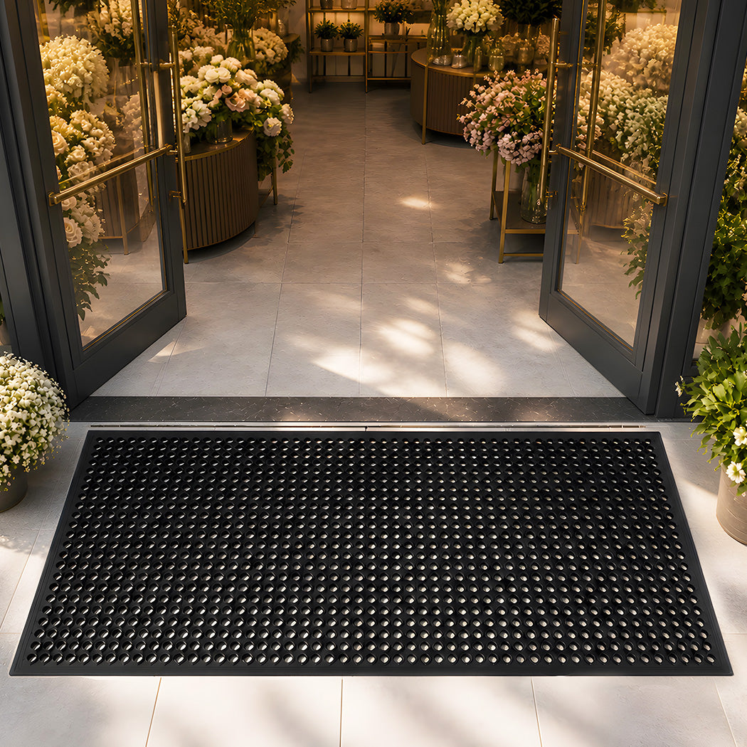 Anti Fatigue Mat Non Slip Black 150x90cm