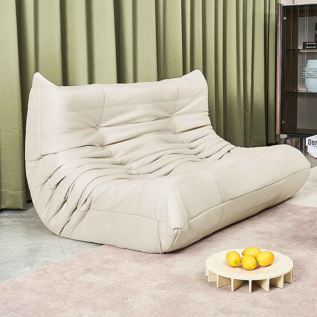 Elegant 2 Seaters Floor Sofa Caterpillar Lounge  Foldable Function