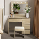Luxury Dressing Table Stool Set Makeup Mirror Led  Durable Frame