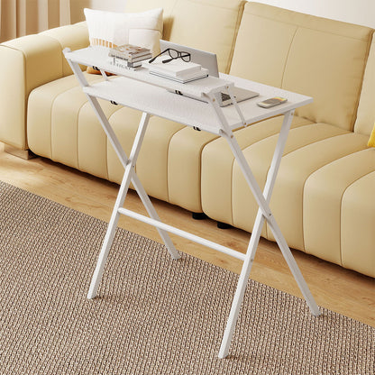 Foldable Computer Desk White 67.5x45x84cm