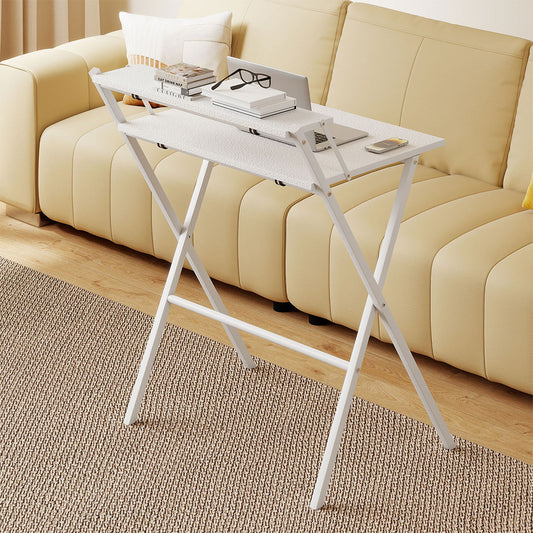 Foldable Computer Desk White 67.5x45x84cm
