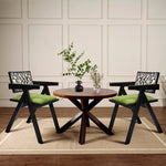Compact 1X Dining Chair Retro Backrest Chair  Durable Frame