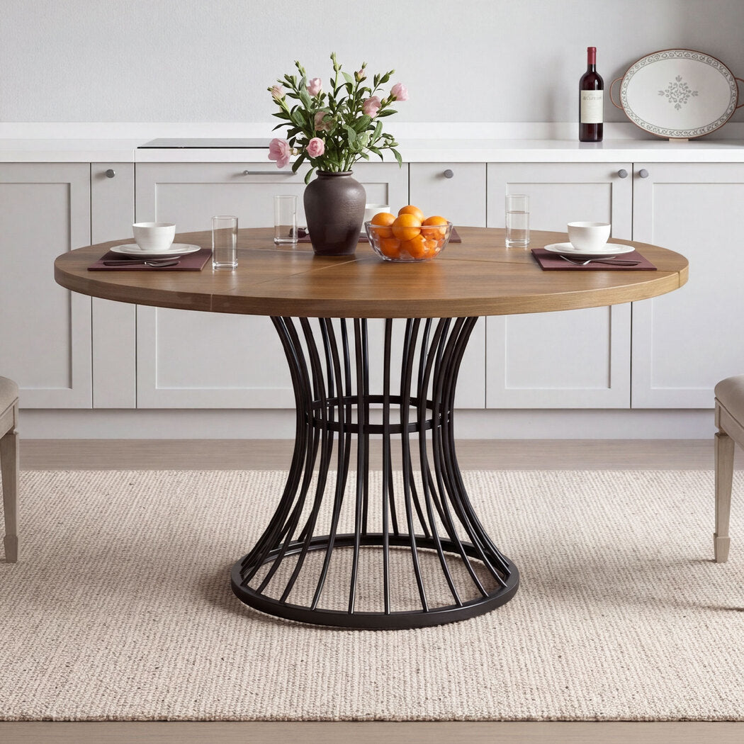 Round Dining Table Brown 120x120x75cm
