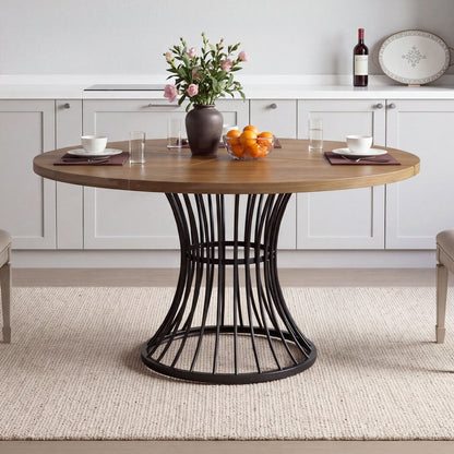 Round Dining Table Brown 120x120x75cm