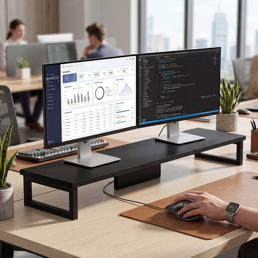 Monitor Stand Dual Screen Riser Computer Monitor Stand Desk Organiser
