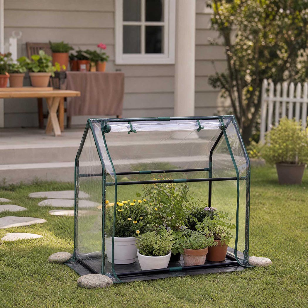 Mini Greenhouse Sturdy Zipper 93x45.3x80cm