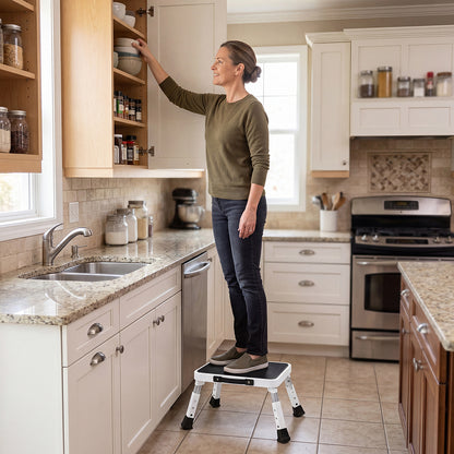 Folding Aluminium Step Stool 150kg Adjustable | HomeAndLiving