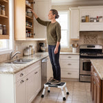 Folding Aluminium Step Stool 150kg Adjustable | HomeAndLiving