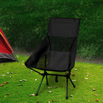 Versatile Camping Chair Folding Outdoor Large Black  Foldable
