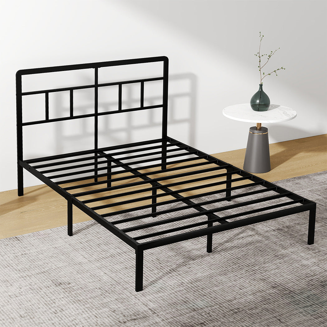 Double Bed Frame Metal Base 120x190cm