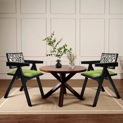 Luxury 2X Dining Chair Retro Backrest Chair  Sleek Modern Look