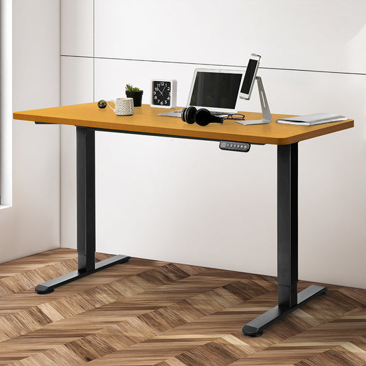 Contemporary Motorised Standing Desk Adjustable 120cm Natural 800x