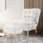 Premium Sofa Ottoman Set Accent Recliner  Scandi Inspired Design