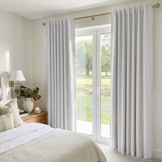 100% Blackout Curtain 2-Panel Thermal Linen Look Curtain Draperies Window