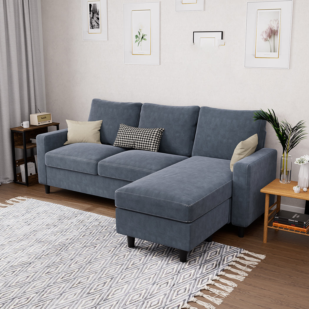Versatile L-shaped Sectional Sofa Lounge Chaise Set  Multipurpose Use