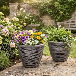 Outdoor Plant Pots 36cm Plastic Planters 2pk | HomeAndLiving