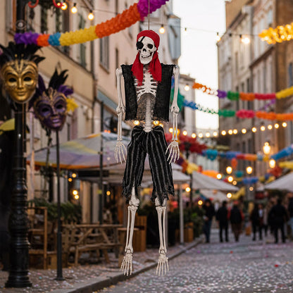 Life Size Pirate Skeleton Decor 166x38x17cm