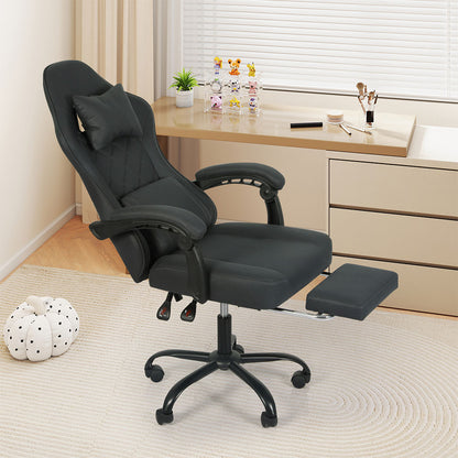 High Back Office Chair Grey Fabric 60x60x124cm