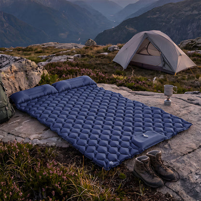 Camping Mattress Double Wide Blue 195x125x12.5cm