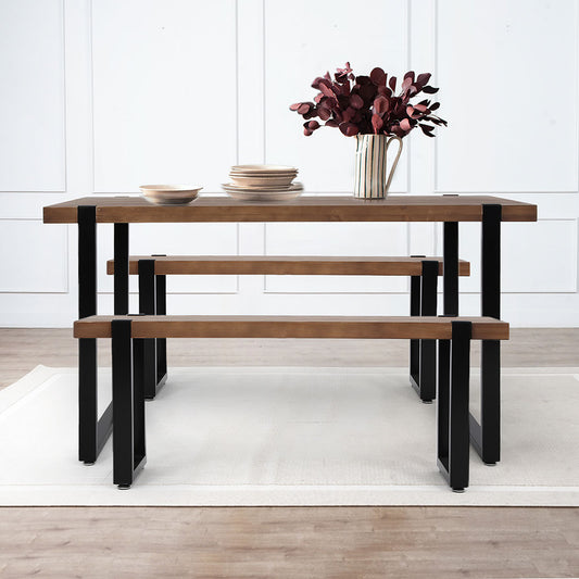 Contemporary Wooden Dining Sets 1XTable+2X  Comfortable Design