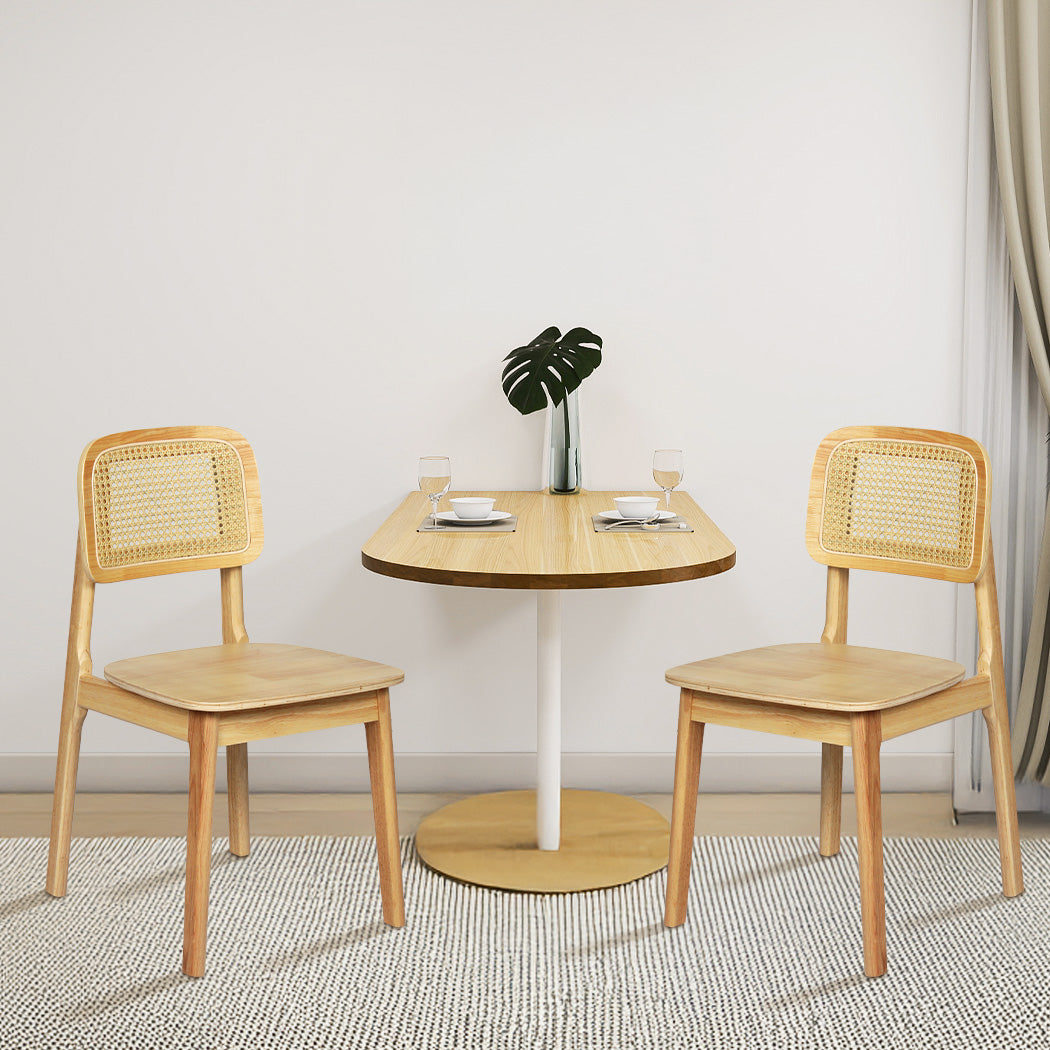 Versatile 8x Rattan Dining Chair Wooden Kitchen Chair  Sleek Modern