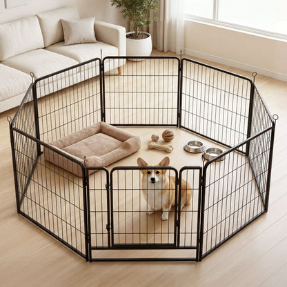 Dog Playpen Folding Steel Enclosure 68x80cm