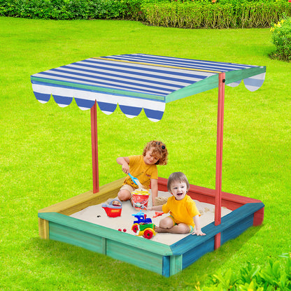 Wooden Sandbox 120cm Natural 120x120cm