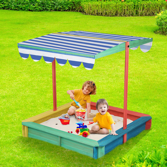 Wooden Sandbox 120cm Natural 120x120cm