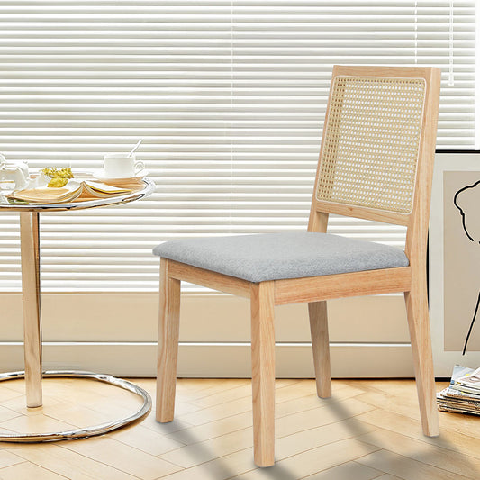 Ergonomic 4X Cane Dining Chair Rattan Armless Seat  Premium Quality