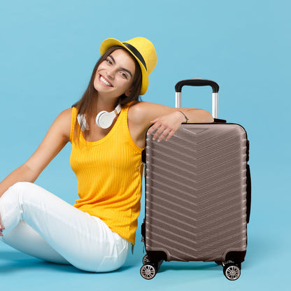 Slimbridge 20" Carry On Travel Luggage Coffee 20 inch 56x36x26cm