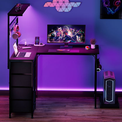 L Shaped Computer Desk Convertible 110x80x135cm