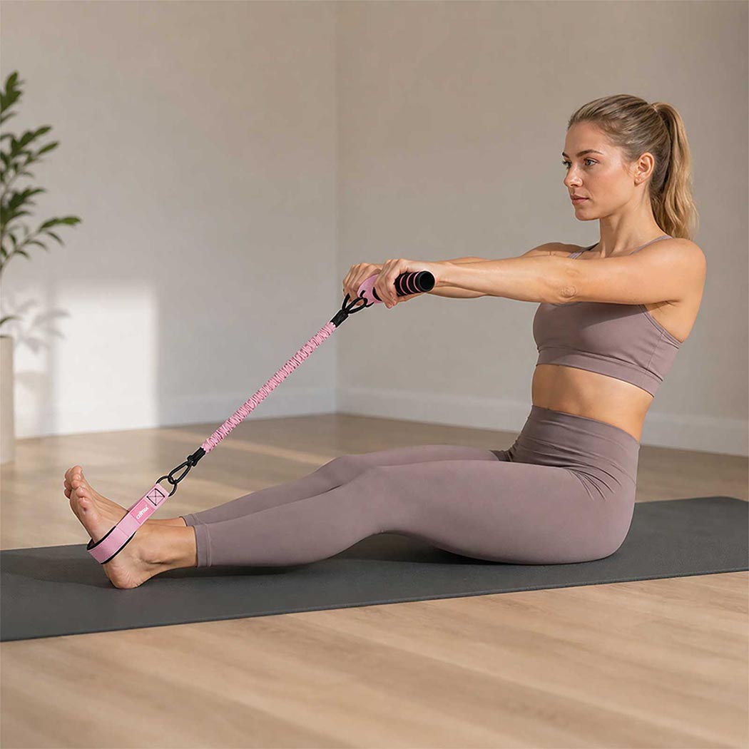 Resistance Bands Set Adjustable Pink 3x30cm