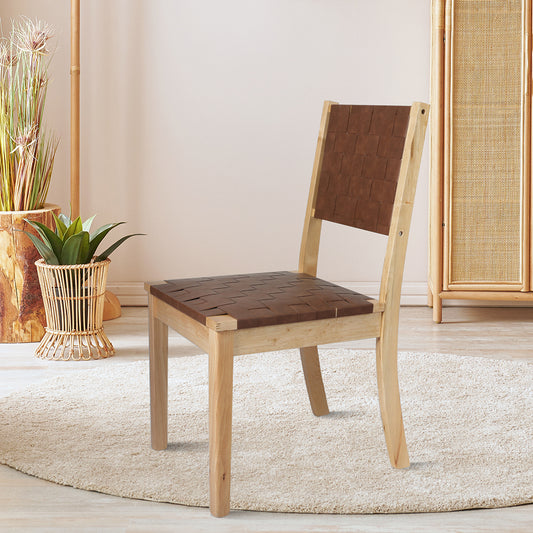Stylish Dining Chairs Accent Chair Lounge x8  Wood Finish Classic