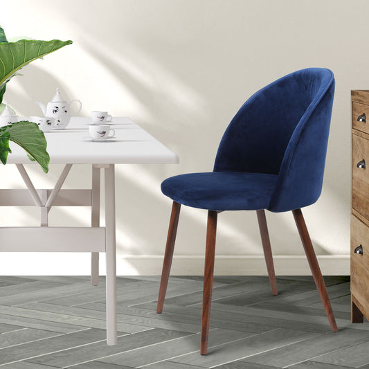 Elegant 6x Dining Chairs Seat French Navy  Durable Frame Classic