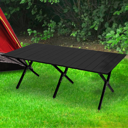 Versatile Folding Camping Table Portable Black  Scandi Inspired
