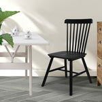 Ergonomic 4x Dining Chairs Kitchen Winsor Black  High Back Support