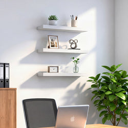 Floating Wall Shelves Set 3 MDF Display | HomeAndLiving