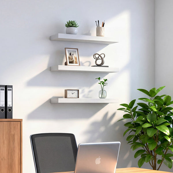  Floating Wall Shelves Set 3 MDF Display | HomeAndLiving