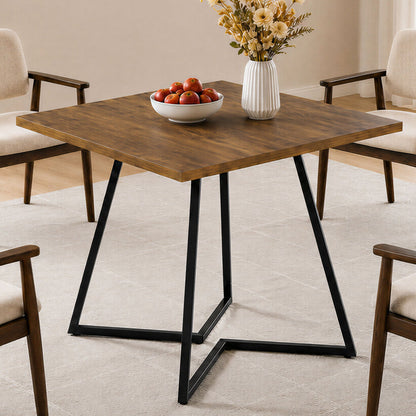 Square Dining Table Walnut 80x80cm