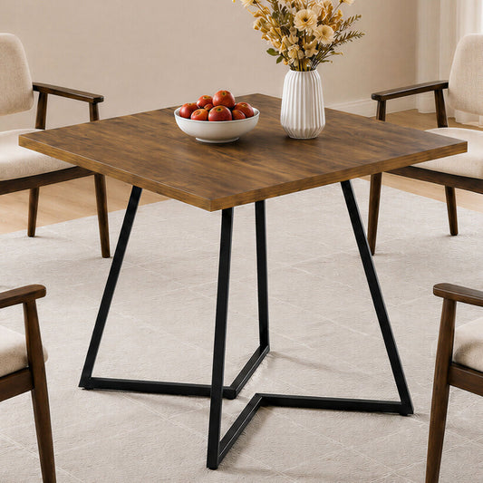 Square Dining Table Walnut 80x80cm