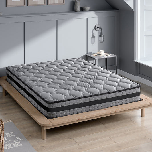Modern King Spring Mattress Grey Medium Firm  Soft Cushion Classic