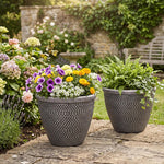 Outdoor Plant Pots 30cm Plastic Planters 2pk | HomeAndLiving