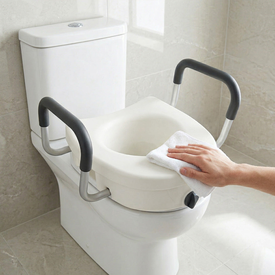 Raised Toilet Seat With Handles 41x49x45cm
