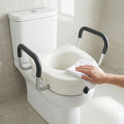 Raised Toilet Seat With Handles 41x49x45cm