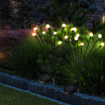Contemporary Firfly Solar Lawn Lights 8LED 4PC Outdoor Black  High
