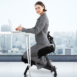 Compact Kneeling Chair Office Ergonomic Black  Soft Cushion