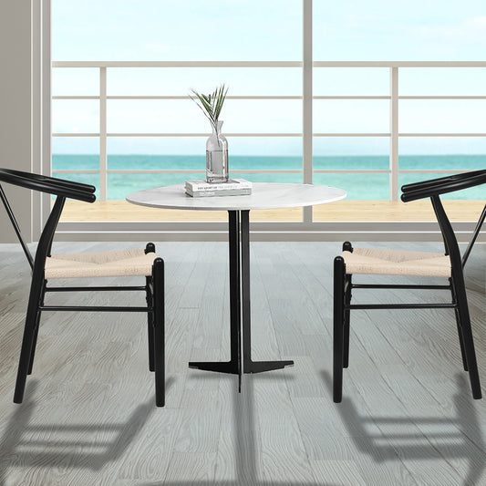 Luxury 4x Dining Chairs Wooden Hans Black  Wood Finish Classic