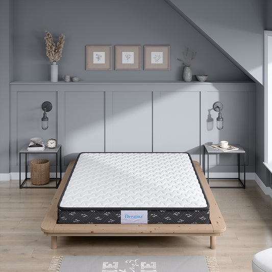Stylish Spring Mattress Bed Pocket Tight King Single  Wood Finish