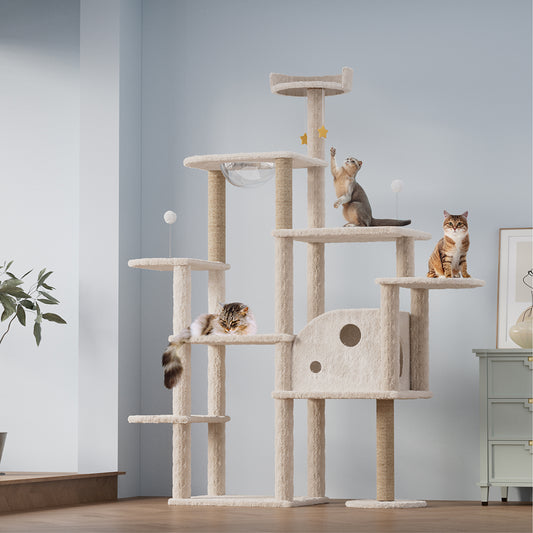 Large Cat Tree Tower 133x49x172cm
