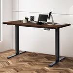 Contemporary Motorised Standing Desk Adjustable 120cm Walnut 800x